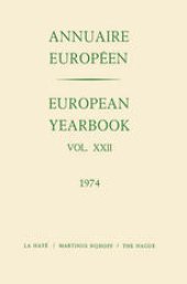 book European Yearbook / Annuaire Europeen: Vol. XXII