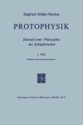 book Protophysik: Entwurf Einer Philosophie des Schöpferischen