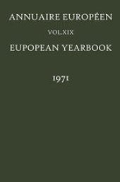 book Annuaire Européen / European Yearbook: Vol. XIX