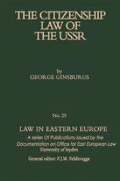 book The Citizenship Law of the USSR