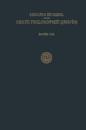 book Erste Philosophie (1923/24): Erster Teil: Kritische Ideengeschichte