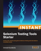 book Instant Selenium Testing Tools Starter