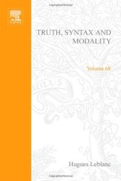 book Truth, Syntax and Modality