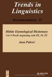 book Hittite Etymological Dictionary: Words beginning with Pe, PI, PU