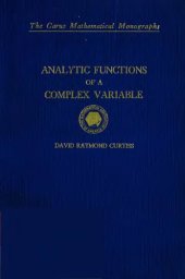 book Analytic functions of a complex variable