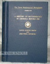 book A history of mathematics in America before 1900