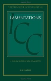 book A Critical and Exegetical Commentary on Lamentations