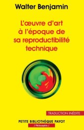 book L'oeuvre d'art à l'époque de sa reproductibilité technique