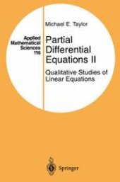 book Partial Differential Equations II: Qualitative Studies of Linear Equations