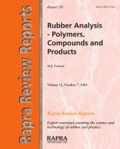 book Rubber Analysis : Polymers, Compounds and Products