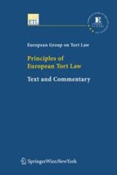 book Principles of European Tort Law: Text and Commentary