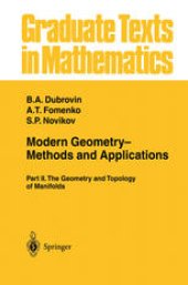 book Modern Geometry— Methods and Applications: Part II: The Geometry and Topology of Manifolds