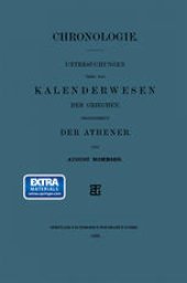 book Chronologie: Untersuchungen über das Kalenderwesen der Griechen, Insonderheit der Athener