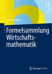 book Formelsammlung Wirtschaftsmathematik