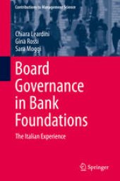 book Board Governance in Bank Foundations: The Italian Experience