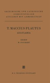 book T. Maccius Plautus Aulularia