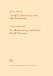 book Der Molekularverstärker und seine Anwendung / Atomkernforschung und Chemie, aktuelle Probleme