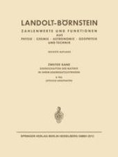 book Landolt-Börnstein: Eigenschaften der Materie in ihren Aggregatzuständen, 8. Teil, Optische Konstanten, Teil a