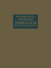 book Landolt-Börnstein: Physikalisch-Chemische Tabellen