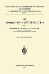 book Die Epidemische Encephalitis