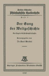 book Der Gang der Weltgeschichte: Aus Hegels Geschichtsphilosophie