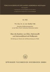 book Über die Reaktion von Chlor, Natriumsulfit und Natriumdithionit mit Wollkeratin: Ein Beitrag zur Chemie der Antifilzausrüstung von Wolle