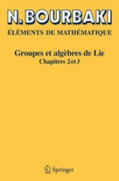 book Groupes et algèbres de Lie: Chapitres 2 et 3