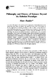 book Philosophy and history of science: Beyond the Kuhnian paradigm