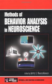 book Methods of behavior analysis in neuroscience