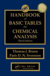 book CRC Handbook of Basic Tables for Chemical Analysis, Third Edition