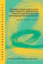 book Communicative proficiency and linguistic development