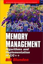 book Memory Management Algorithms And Implementation In C/C++