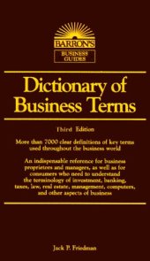 book Dictionary of Business Terms