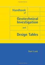 book Handbook of Geotechnical Investigation and Design Tables