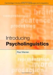 book Introducing Psycholinguistics