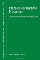 book Reanalysis in Sentence Processing