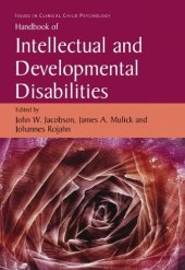 book Handbook of Intellectual and Developmental Disabilities