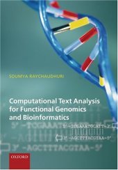 book Computational Text Analysis: For Functional Genomics and Bioinformatics