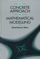 book A concrete approach to mathematical modelling