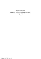 book CRC Handbook of Lubrication and Tribology, Volume III: Monitoring, Materials, Synthetic Lubricants, and Applications, Volume III