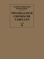 book Landolt-Börnstein : Physikalisch-chemische Tabellen II, Teil b