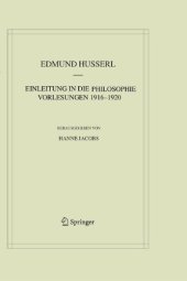 book Einleitung in die Philosophie 1916–1920