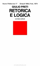 book Retorica e logica. Le due culture