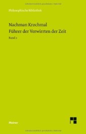 book Führer der Verwirrten der Zeit. Band 2