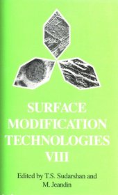 book Surface modification technologies VIII