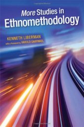 book More Studies in Ethnomethodology