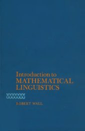 book Introduction to mathematical linguistics