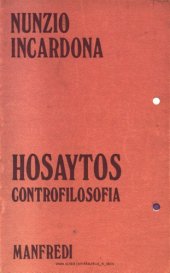 book HOSAYTOS. Controfilosofia