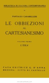 book Le obbiezioni al cartesianesimo. L'idea