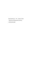 book Readings in English Transformational Grammar